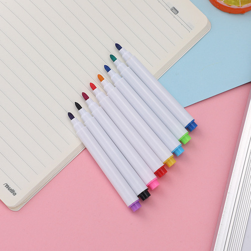 Children's 8-color round tube whiteboard pen set, erasable, water-based children's painting watercolor painting marker pen