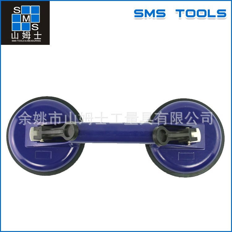 普通宝蓝色两爪瓷砖玻璃吸盘 现货批发铝合金双头玻璃真空吸盘