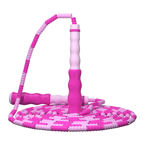 Bamboo knot skipping rope, soft bead children's pattern, no knots, adjustable bead knot sports skipping rope for primary and secondary school students.