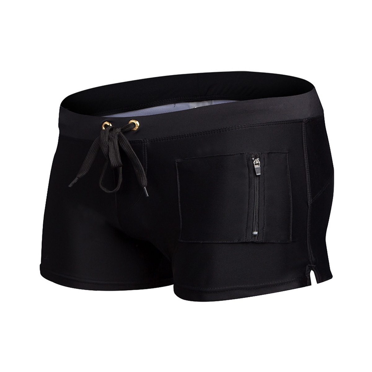 Comercio exterior popular Lycra tela cintura baja contraste color de secado rápido bañador hombres Fitness deportes ropa fábrica de Ventas Directas image 7