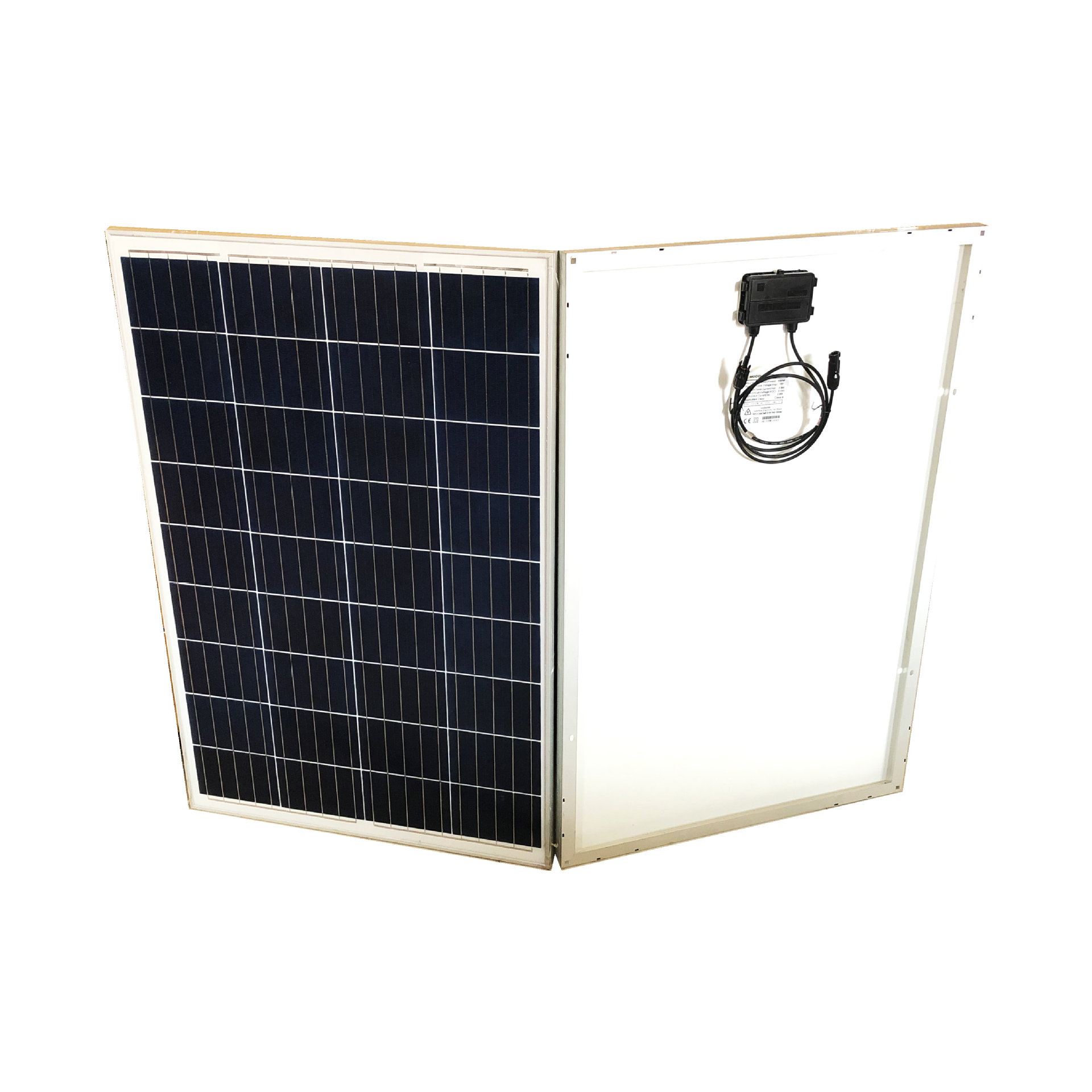 Panel solar policristalino de alta eficiencia de 100W y 18V, sistema de generación de energía, luz de calle con monitorización de carga de 12V.