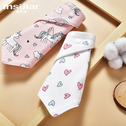 3-pack Yinxiuli pure cotton baby saliva towel baby snap triangle saliva towel scarf bib bib cross-border