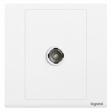 legrand罗格朗开关插座朗淳S玉兰白一位电视插闭路有线电视插86型