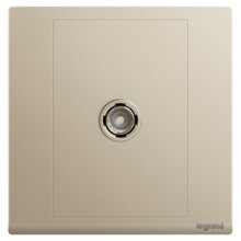 legrand罗格朗开关插座朗淳S米兰金一位电视插闭路有线电视插86型