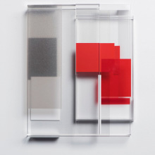 亚克力实物立体画透明几何画客厅亚克力罩立体装裱简约大气装饰画