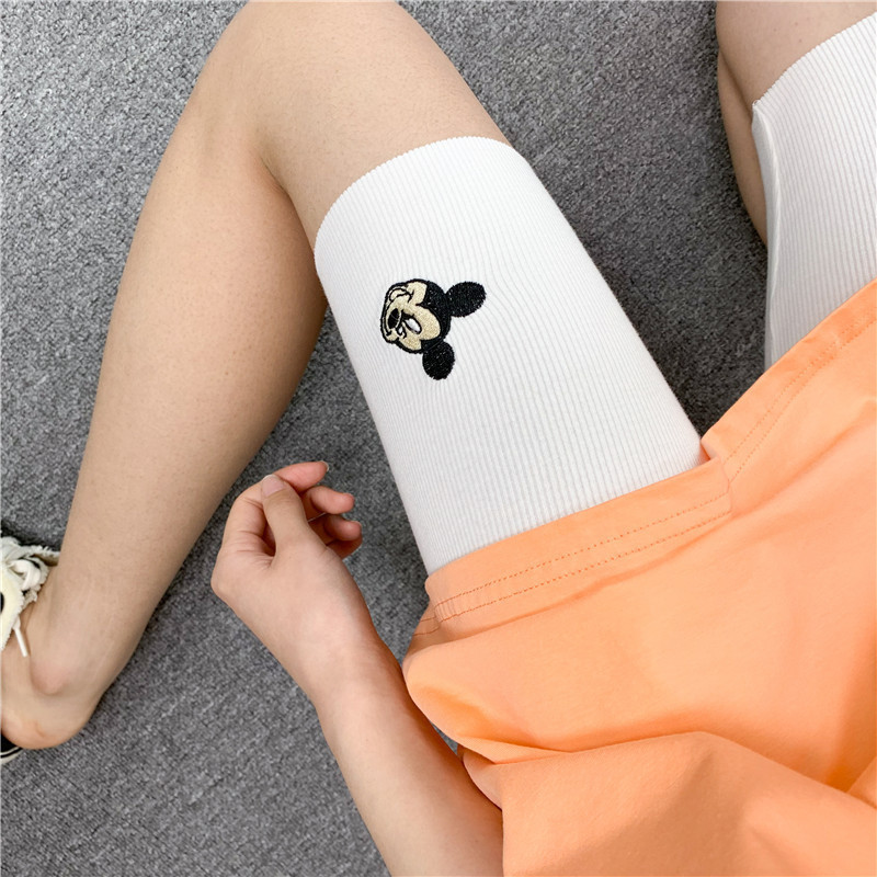 Summer New Five-point Leggings Women's Outer Wear Thin Thread Elastic Tight Anti-walking Riding Sports Five-point Shorts