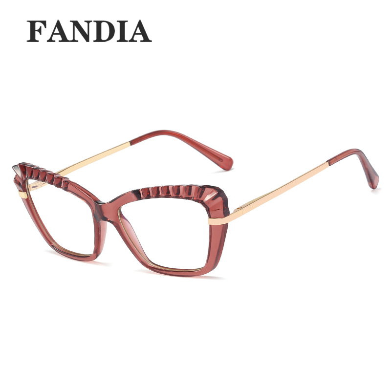 95729 Chong nuevas mujeres TR90 anti-Luz Azul gafas primavera pierna gafas de ordenador gafas lisas se pueden equipar con gafas de miopía