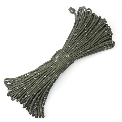 Foreign trade hot-selling 4mm 10-core reflective parachute rope 31 meters outdoor camping survival rope military regulation 550 multi-function match rope