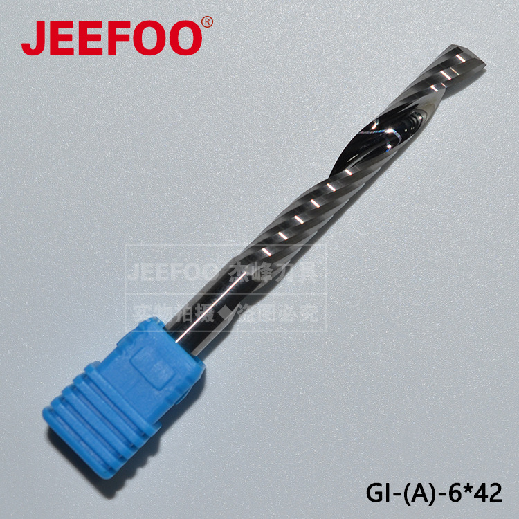 A级6*42螺旋下排屑数控电脑雕刻机刀具硬质合金钨钢刀具单刃铣刀