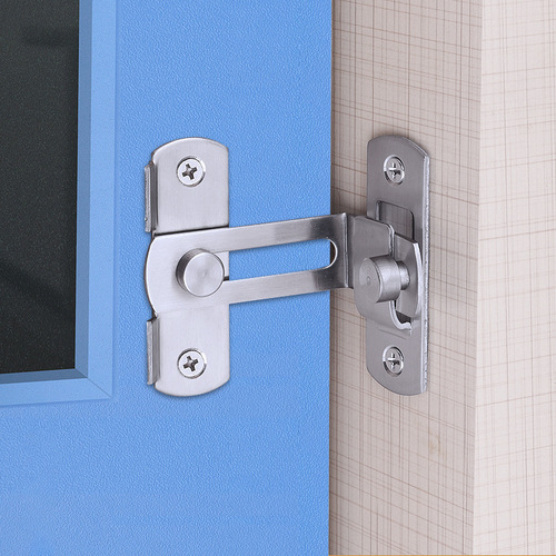 Stainless steel latch door latch door latch buckle anti-theft door lock buckle corner 90 degree latch safety lock buckle thickened direct sales