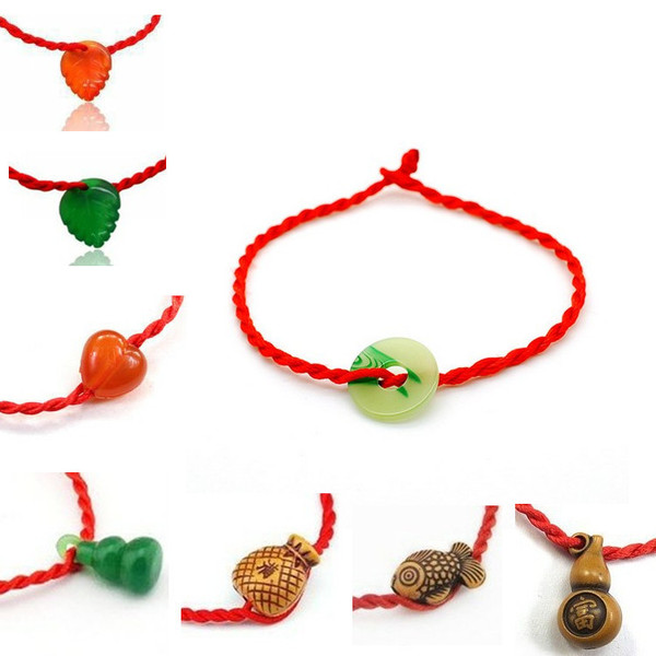 woven red rope bracelet handmade