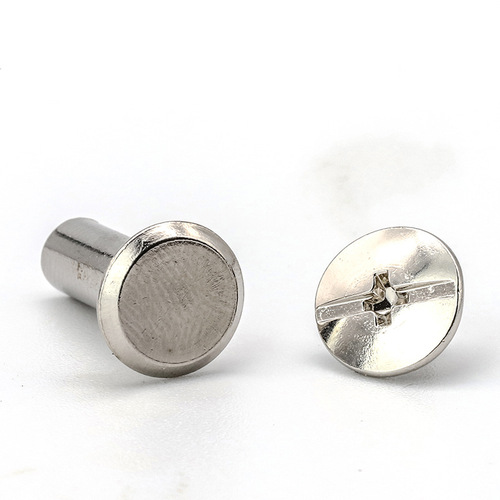 Carbon steel nickel-plated mother-in-law rivets to fix letter screws wholesale locking ledger and photo album mother-in-law screws factory