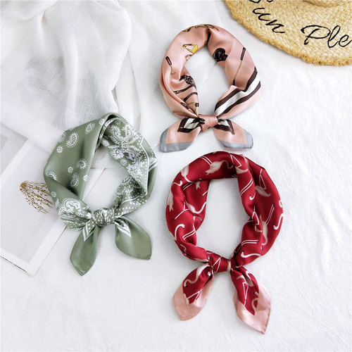 53 small square scarf, small silk scarf, women's spring, autumn and summer Korean style headscarf, work professional fashion scarf, new trend