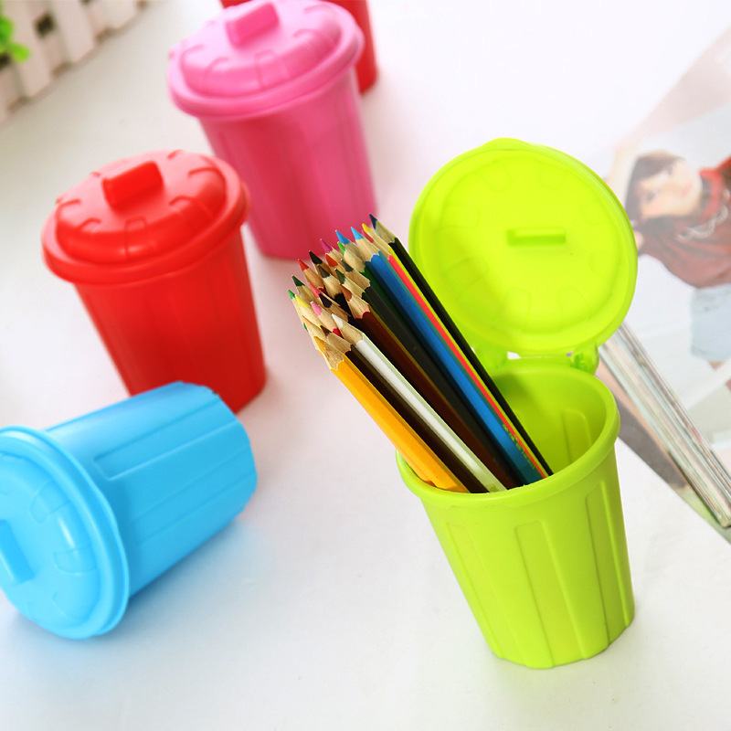 Colorful mini desktop trash can car trash can pen container sundry bucket snack bucket