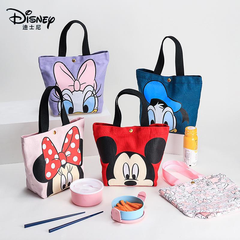 Disney Portable Insulated Lunch Box Lunch Bag Cartoon Cartoon Lunch Bag for Kidsren, Students, Office Workers, Picnic Lunch Bag
