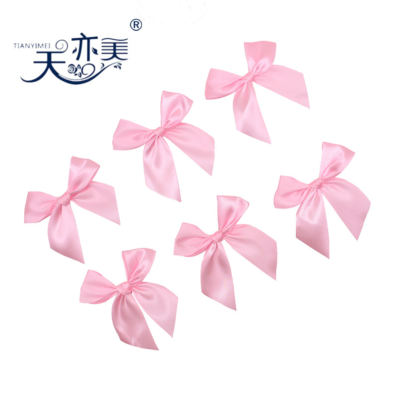 3,8 cm cinta Rosa mano-herida gran arco regalo de boda caja de dulces embalaje cinta arco pequeña flor