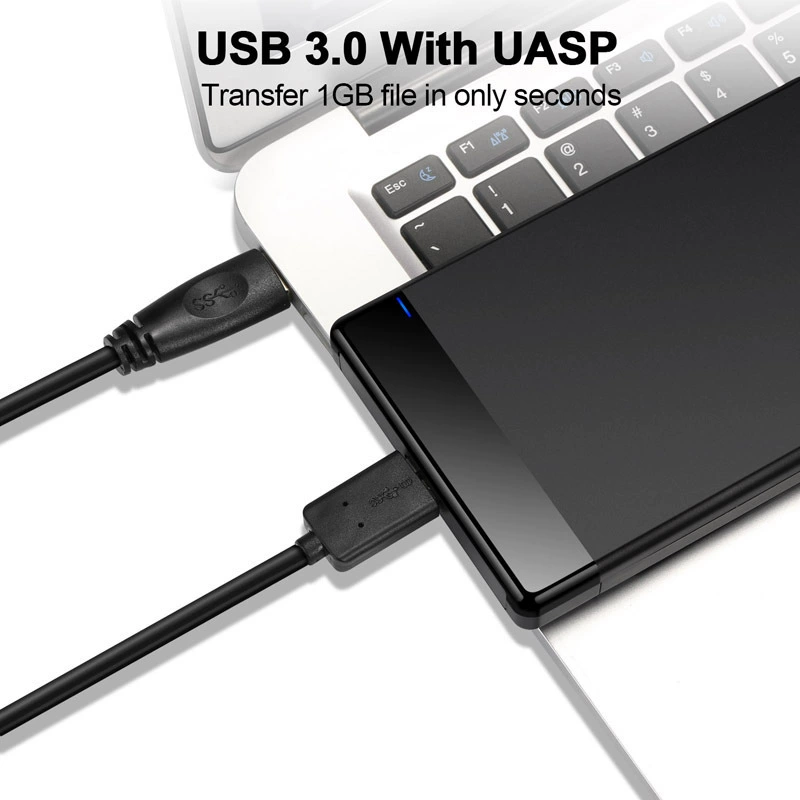 Корпус для 2,5" SATA жёсткого диска USB 3.0, переносной SATA бокс с ротором