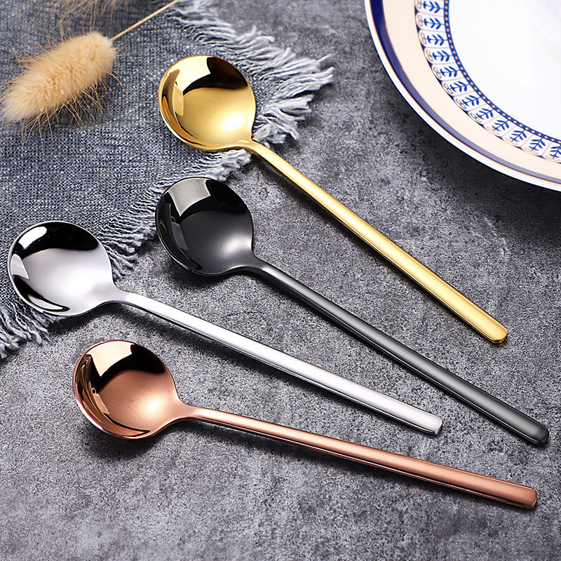 304 Stainless Steel Small Spoon Coffee Spoon Golden Small Round Spoon Bird's Nest Spoon Honey Dessert Stirring Spoon Wholesale 304 Stainless Steel Small Spoon Coffee Spoon Golden Small Round Spoon Bird's Nest Spoon Honey Dessert Stirring Spoon Wholesale
