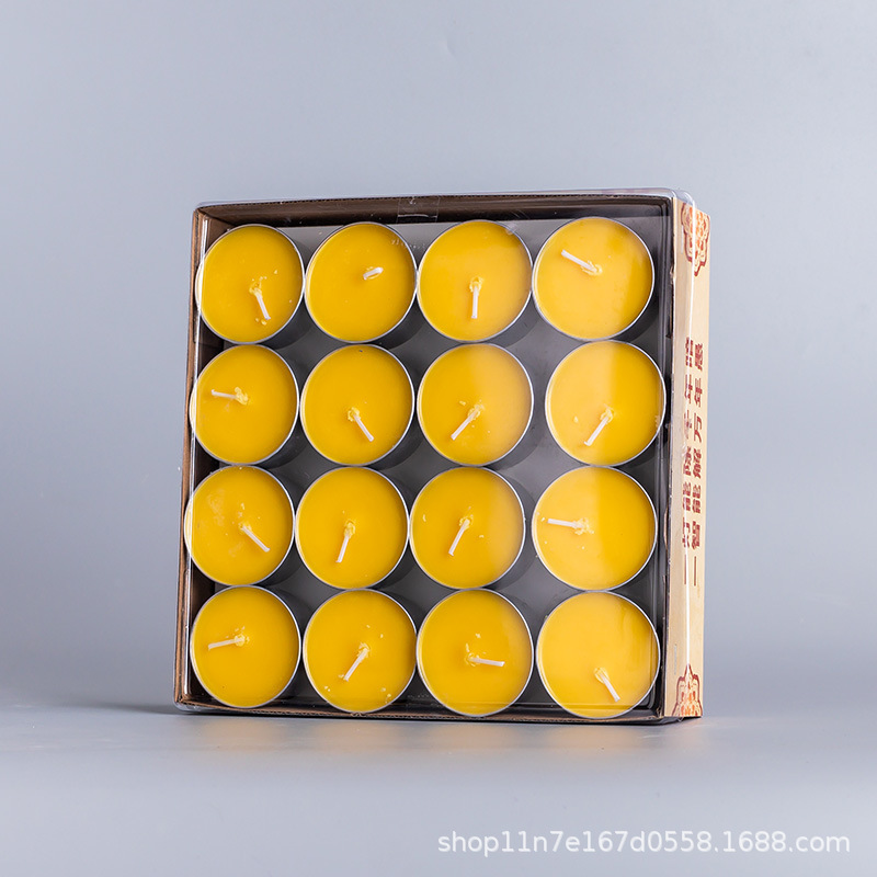 Fabricante de lámparas de mantequilla, plantas puras especiales para templos, 4 horas, 100 velas pequeñas para lámparas de Buda sin humo ecológicas, caja completa