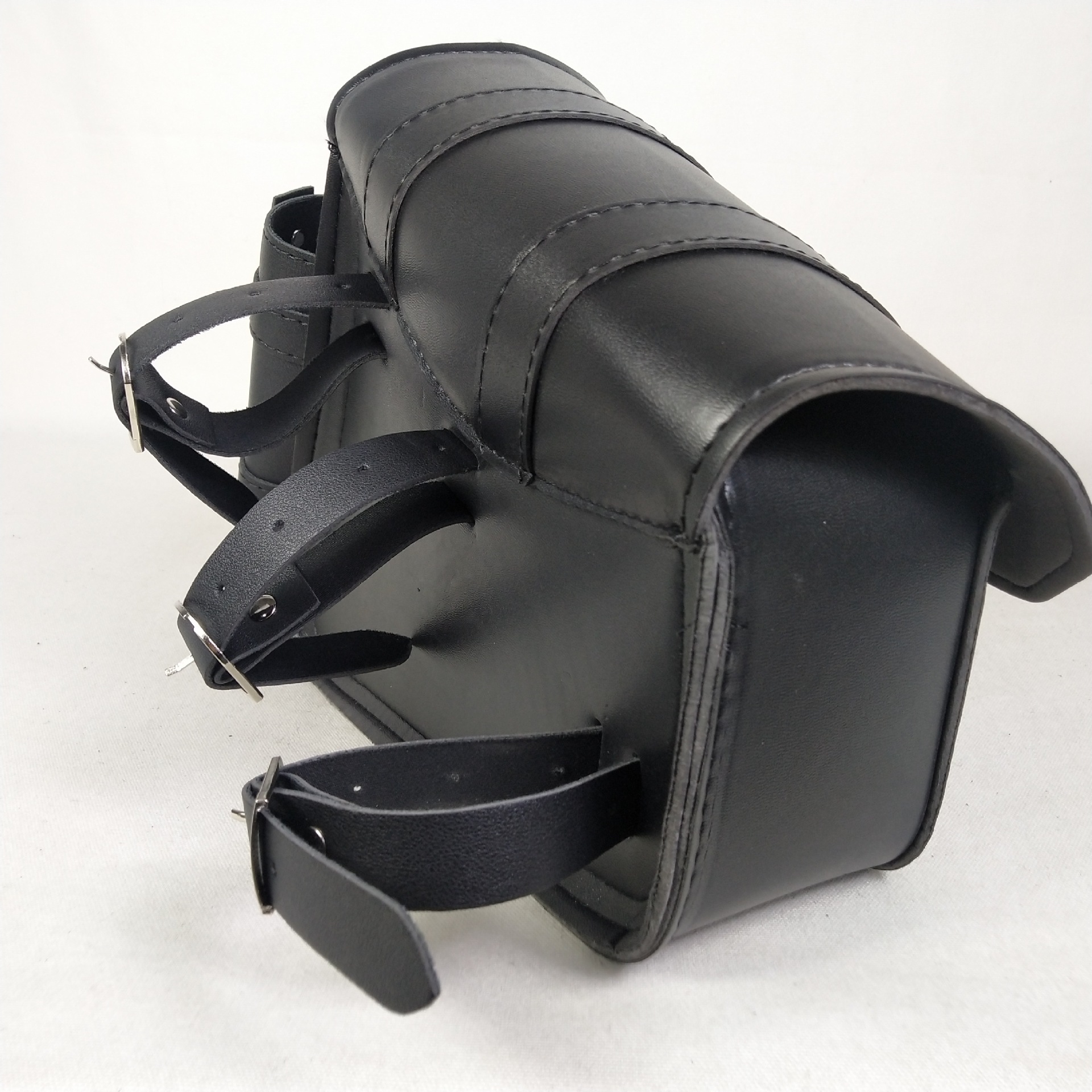 Motocicleta deportista retro bolsa colgante suministros de seguridad duraderos de cuero sintético de color sólido simple bolsa colgante resistente al desgaste