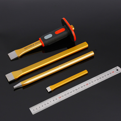 Double-Temperature Alloy Chisel High Hardness Multi-Size Flat Chisel Masonry Chisel Multi-Function Construction Cement Chisel