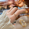 Woven fashionable brand ring with pigtail, internet celebrity, Japanese and Korean, light luxury style, on index finger, simple and elegant design