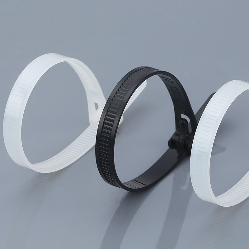 Self-locking nylon tie-down strap black and white plastic tie-down strap bundling wire strap cold-resistant anti-aging bundling wire strap bundling strap 