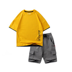 Children's clothing summer new Korean style short-sleeved children's suits wholesale middle and older boys sports shorts summer suits