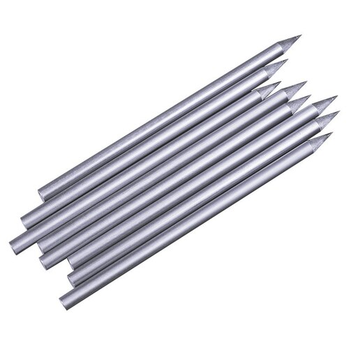 Construction marking tool hard round steel commonly used single-head pen type tile alloy head silver marking needle marking needle brush