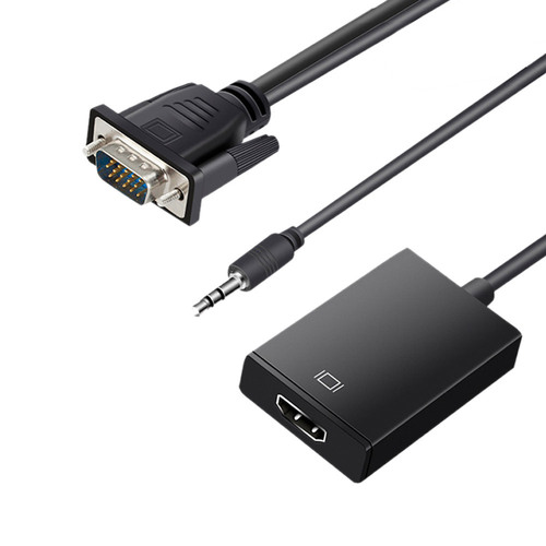vga to hdmi converter vga male to hdmi female audio desktop computer host monitor HD adapter cable
