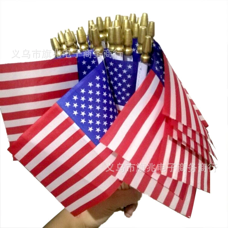 Флаг американского флага, деревянный остроконечный деревянный столб, полиэстер, двусторонняя печать, высококачественный деревянный флаг с ручным наполнением, прямая продажа с фабрики