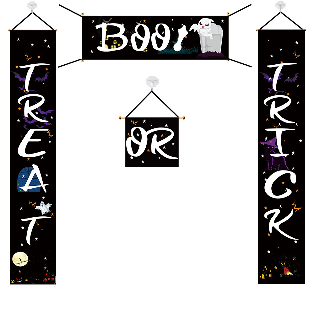 Pareado Decorativo de Halloween para Puerta de Tela para Halloween