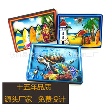 厂家铜版纸软磁冰箱贴印刷PVC磁性双层铝箔压纹木质滴胶冰箱贴