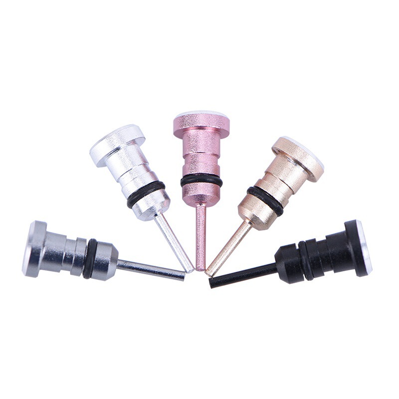 Mobile phone dust plug earphone plug card pick-up needle USB dust plug data charging port aluminum alloy factory direct sales