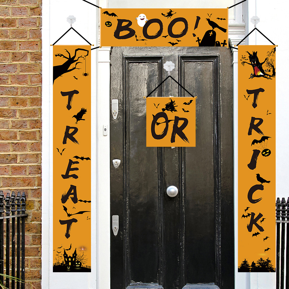 Pareado Decorativo de Halloween para Puerta de Tela para Halloween