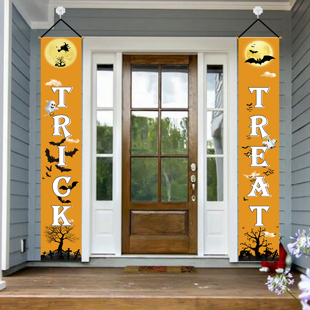 Pareado Decorativo de Halloween para Puerta de Tela para Halloween