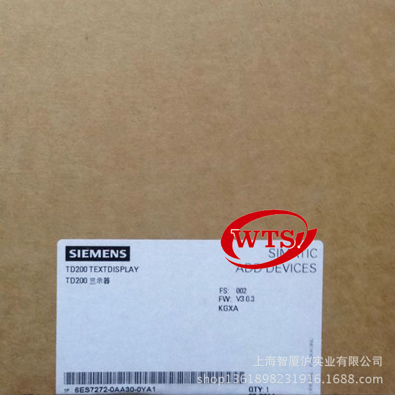 6ES7272-0AA30-0YA1西门子触摸屏TD200文本显示器