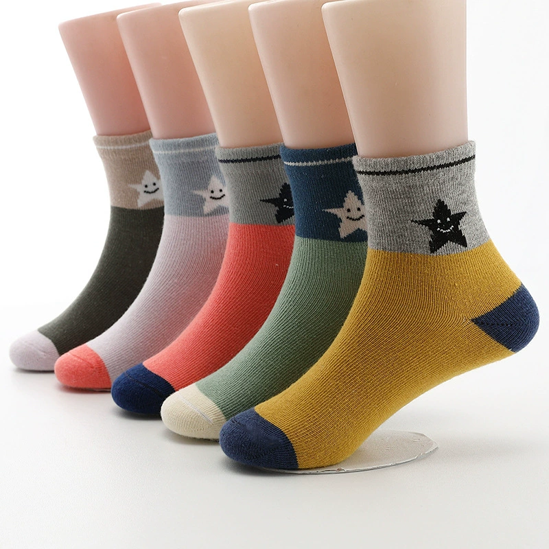 Children's autumn cartoon cute demi-season socks for boys, mid-length, for teenagers, wholesale