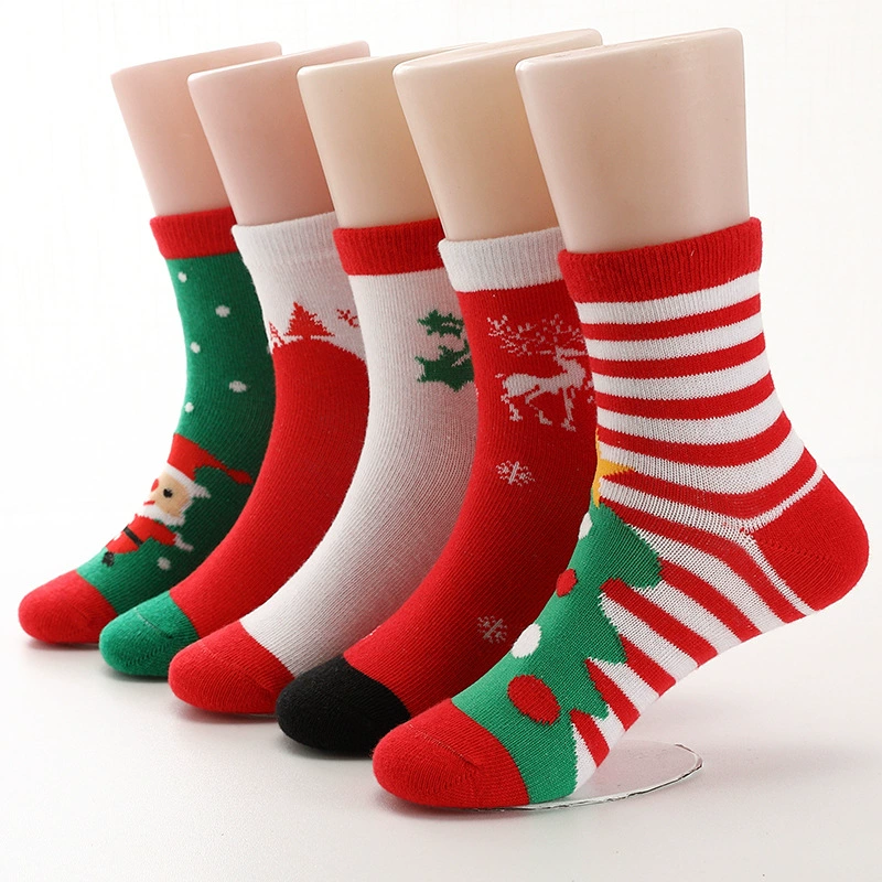 Children's autumn cartoon cute demi-season socks for boys, mid-length, for teenagers, wholesale