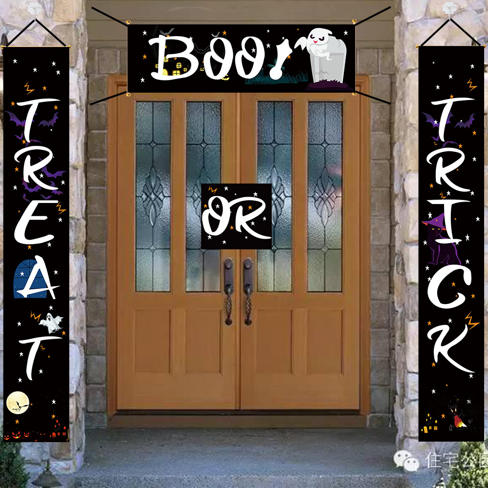 Pareado Decorativo de Halloween para Puerta de Tela para Halloween