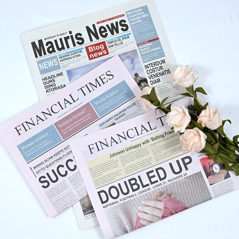 Vintage old newspapers, English newspapers, photo props, flower wrapping paper, photography props