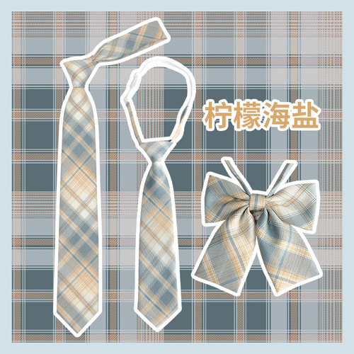 JK bow tie for women, Japanese uniform shirt, college style student plaid tie, men's free ribbon accessories, gentle knife