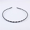 Black metal headband suitable for men and women, hair accessory for face washing
