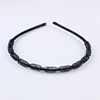 Black metal headband suitable for men and women, hair accessory for face washing