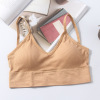 Wireless bra, T-shirt, tube top, bra top, lifting effect, beautiful back, french style, V-neckline