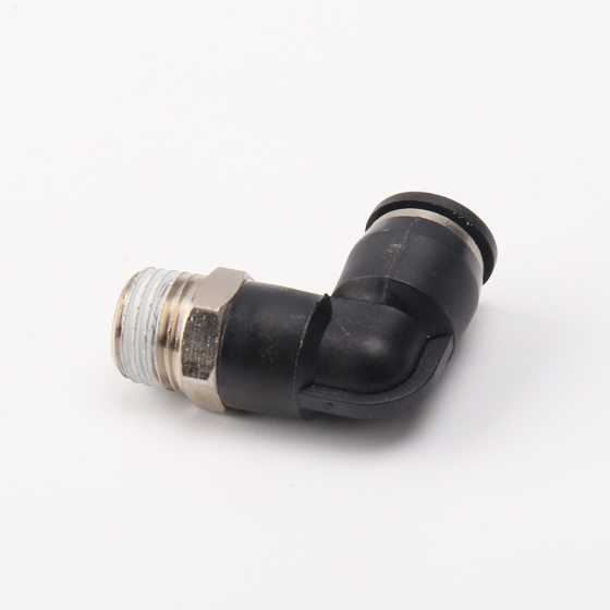 PL L-type right-angle joint external thread quick-insertion joint pneumatic component air pipe quick-insertion quick-insertion joint bent through