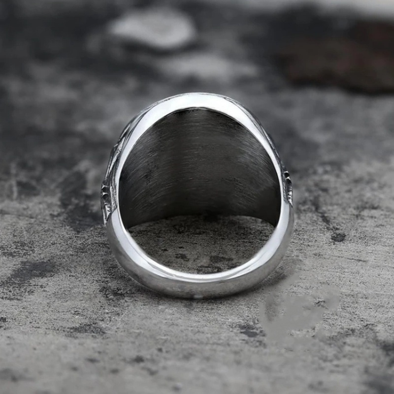 Viking Totem Double Axe Men's Ring Alloy Religious Series Jewelry_voghion.com