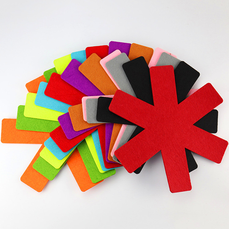 厂家批发六爪鱼式毛毡布锅垫防滑防烫隔热垫餐桌垫杯垫可定尺寸