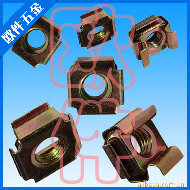 M4不锈钢卡式螺母 M5浮动螺帽笼式螺母 耐腐蚀机柜螺母M6厂家批发