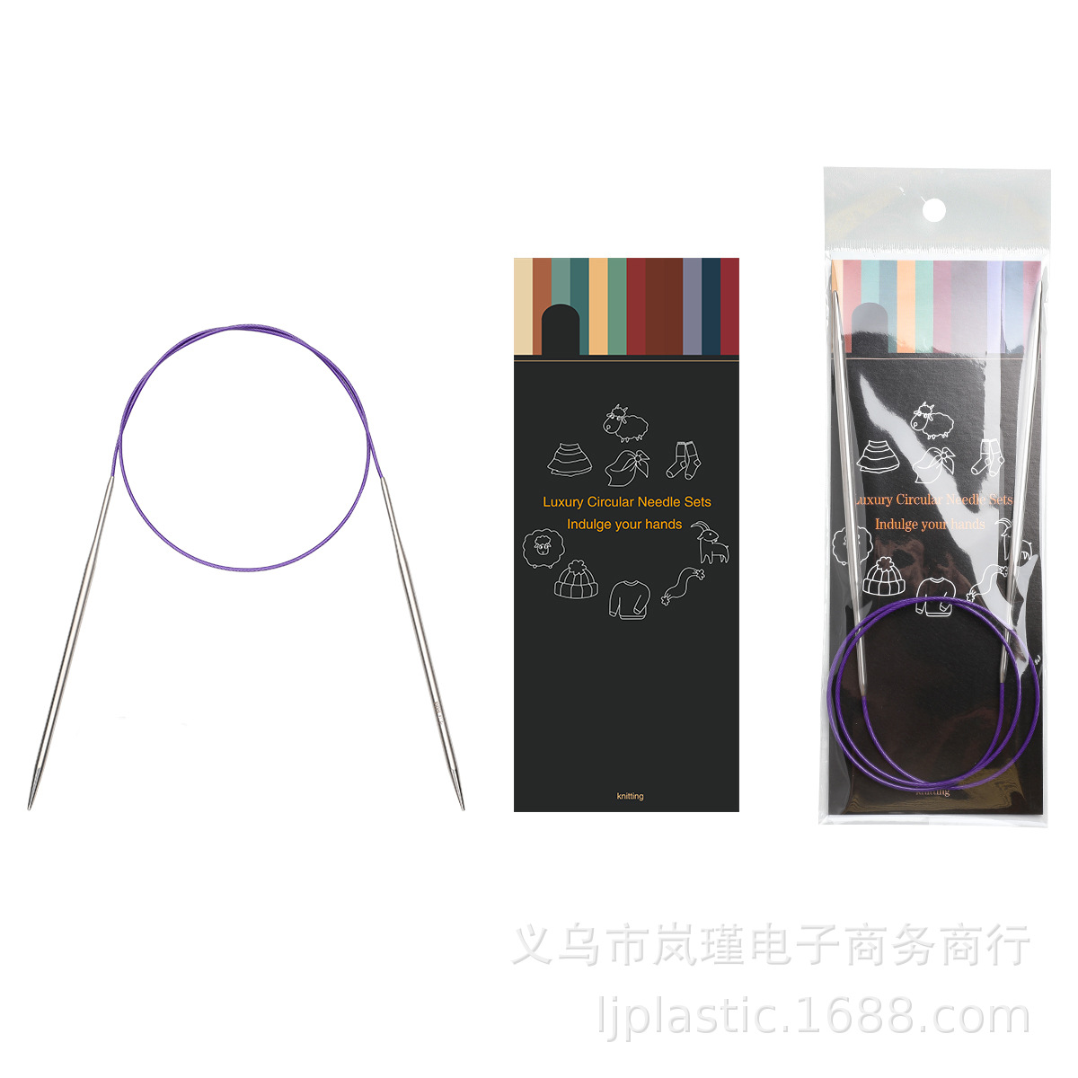 Nuevas herramientas de tejer anillo aguja traje 100cm 14 Acero inoxidable herramientas de tejer KN027-100cm